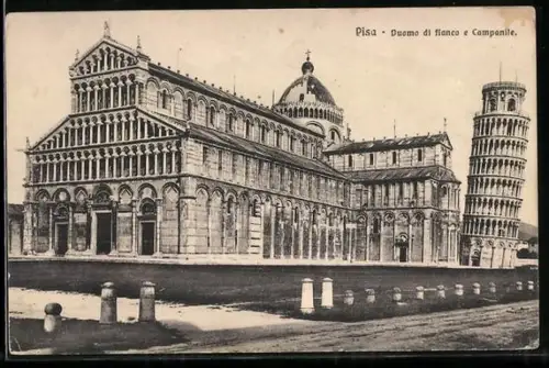 AK Pisa, La Torre Pendente, Der schiefe Turm von Pisa, Duomo di fianco