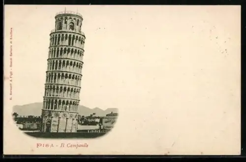AK Pisa, Il Campanile, Der schiefe Turm von Pisa