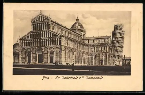 AK Pisa, La Cattedrale e il Campanile, Der schiefe Turm von Pisa