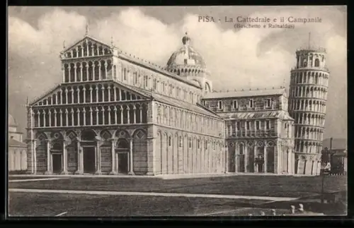 AK Pisa, La Cattedrale e il Campanile, Der schiefe Turm von Pisa