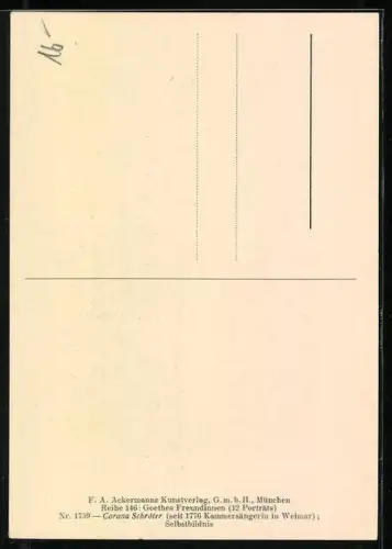 AK Portrait von Corona Schröter