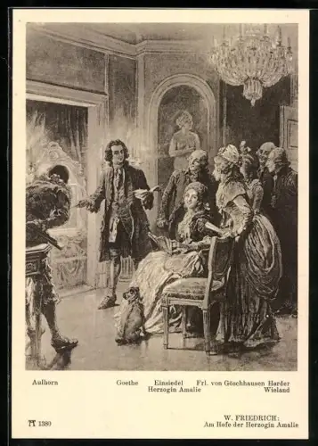 AK Goethe am Hofe der Herzogin Amalie