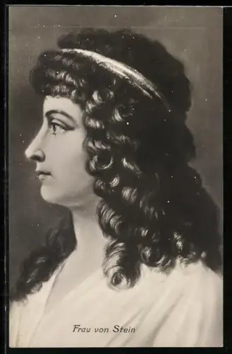 Künstler-AK Portrait Frau von Stein mit Haarband