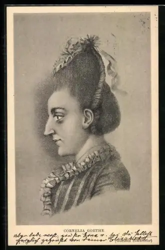 AK Portrait Cornelia Goethe, Goethes Schwester
