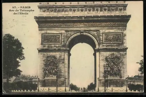AK Paris, L`Arc de Triomphe de l`Etoile