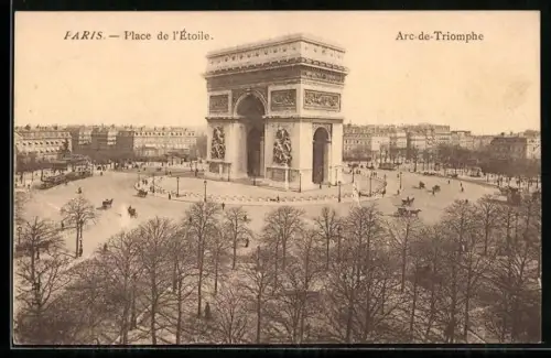 AK Paris, L`Arc de Triomphe et place de l'Étoile
