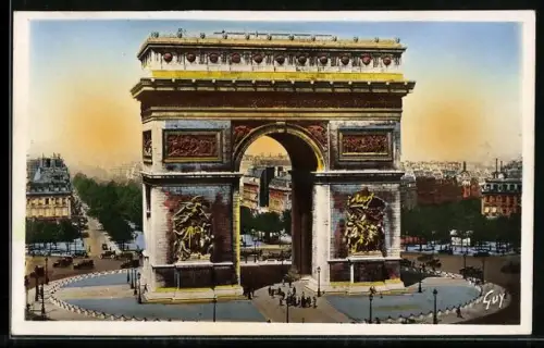 AK Paris, L`Arc de Triomphe et l'étoile