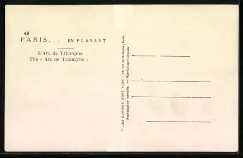AK Paris, L`Arc de Triomphe