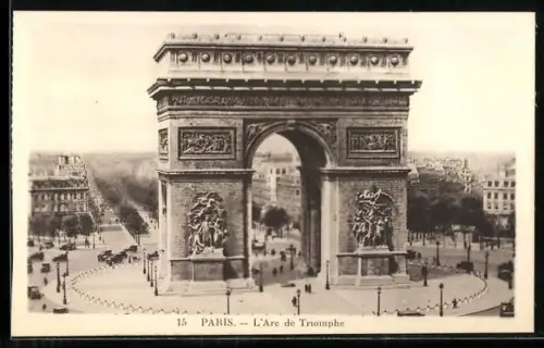 AK Paris, L`Arc de Triomphe