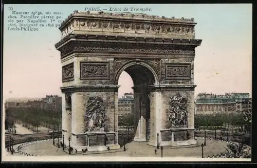 AK Paris, L`Arc de Triomphe