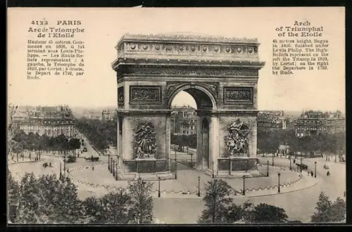 AK Paris, L`Arc de Triomphe de l`Etoile