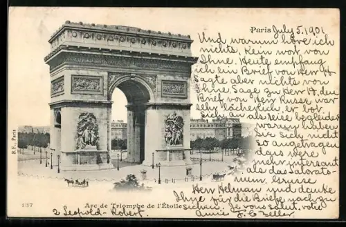 AK Paris, L`Arc de Triomphe de l`Etoile
