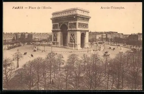AK Paris, L`Arc de Triomphe, Place de l`Etoile