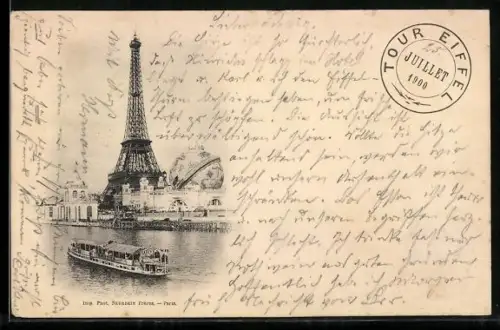 AK Paris, La Tour Eiffel, Eiffelturm