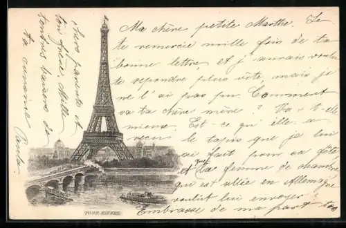 Künstler-AK Paris, La Tour Eiffel, Eiffelturm