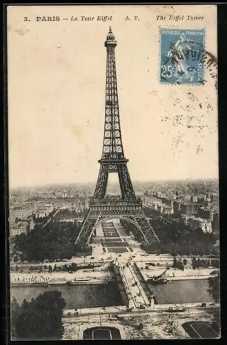 AK Paris, La Tour Eiffel, Eiffelturm