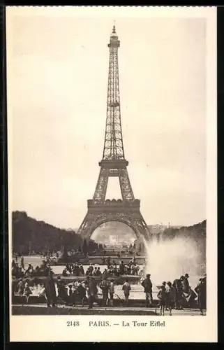 AK Paris, La Tour Eiffel, Eiffelturm
