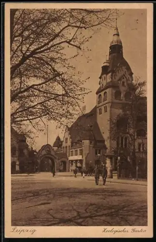 AK Leipzig, Partie am Zoologischen Garten