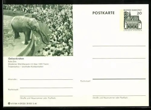 AK Gelsenkirchen, Elefanten während einer Show im Zoo