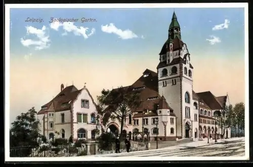 AK Leipzig, Eingang des Zoologischen Gartens