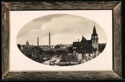 AK Leipzig, Teilansicht des Zoologischen Gartens