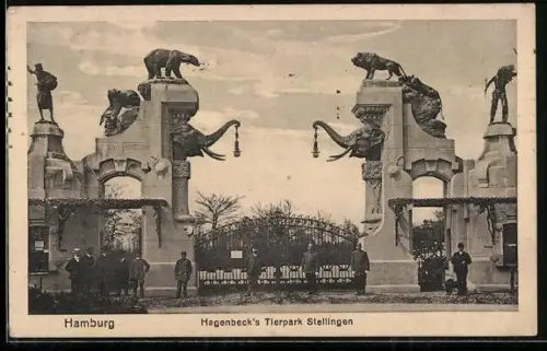 AK Hamburg-Stellungen, Eingang zu Hagenbeck`s Tierpark