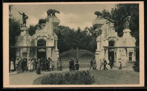 AK Hamburg-Stellingen, Haupteingang von Carl Hagenbecks Tierpark