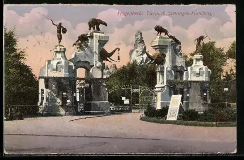 AK Hamburg-Stellingen, Eingang zu Hagenbecks Tierpark