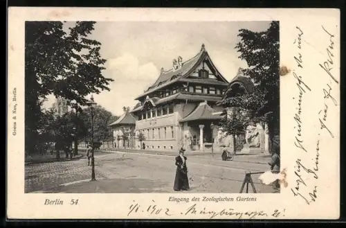AK Berlin, Eingang des Zoologischen Gartens