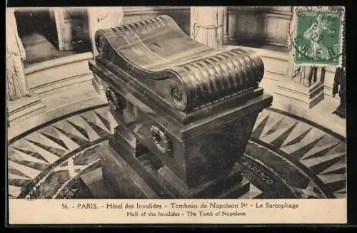 AK Paris, Hôtel des Invalides, Tombeau de Napoleon Ier, Le Sarcophage
