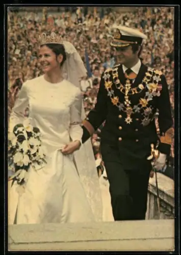 AK Stockholm, Das schwedische Königspaar in Stockholm 1976