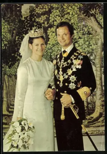 AK König Carl XVI Gustaf und Königin Silvia von Schweden