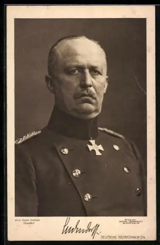 AK Deutscher Heerführer Erich Ludendorff in Uniform
