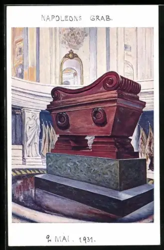Künstler-AK Napoleons Grab