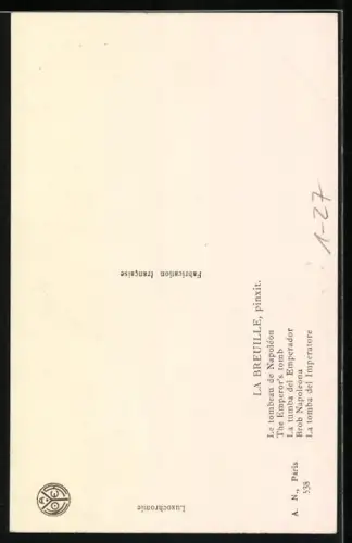 Künstler-AK Napoleons Grab