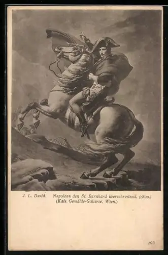 AK Napoleone den St. Bernard überschreitend