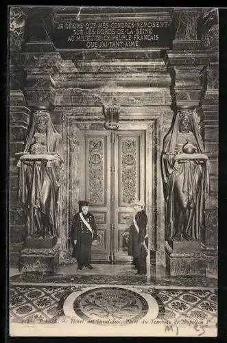 AK Paris, Hôtel des Invalides, Porte du Tombeau de Napoleon Ier