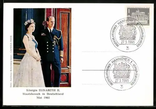AK Königin Elisabeth II. von England auf Staatsbesuch in Deutschland 1965