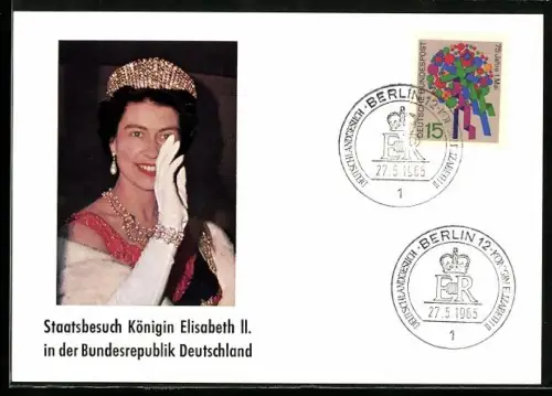 AK Wiesbaden, Staatsbesuch Königin Elisabeth II. von England