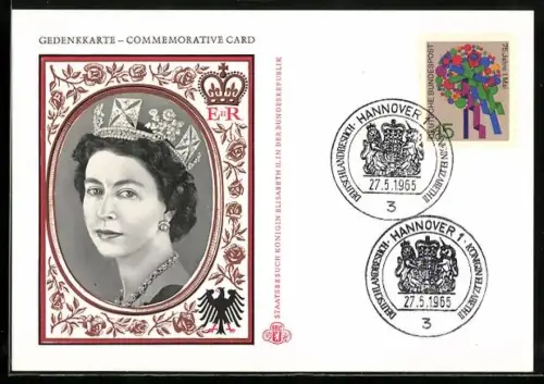 AK Portrait von Elisabeth II. anlässlich ihres Staatsbesuchs in der Bundesrepublik