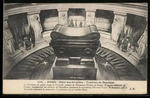 AK Paris, Hôtel des Invalides, Tombeau de Napoléon