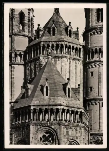 Foto-AK Deutscher Kunstverlag, Nr. 28, Walter Hege: Worms, Westbau des Doms, um 1230