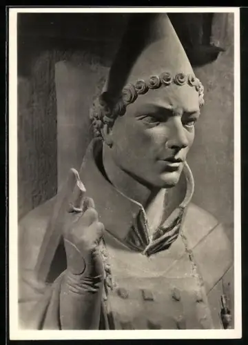 Foto-AK Walter Hege, Deutscher Kunstverlag, Nr. 5: Bamberg, Dom, Papst Clemens II.