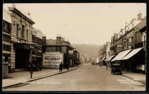 AK Caterham, Croydon Rd., Street view with fancy stores