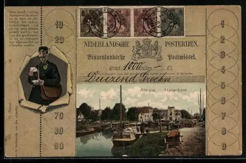 AK Almelo, Havenkom, Bildnis eines Postboten