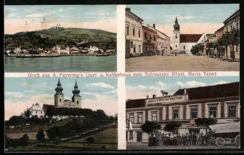 AK Maria Taferl, Alois Feyertag`s Gast und Kaffeehaus Zum Schwarzen Rössl, Ortsansichten
