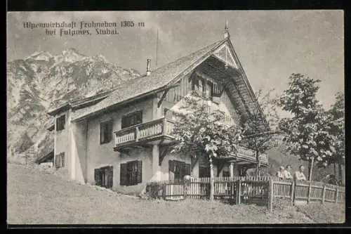 AK Fulpmes /Stubai, Alpen-Gasthaus Frohneben im Sonnenschein