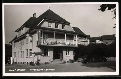 AK Herzhausen /Edersee, Hotel Blöcher