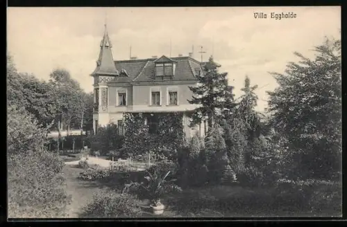 AK Glauchau i. Sa., Strasse & Villa Egghalde 2