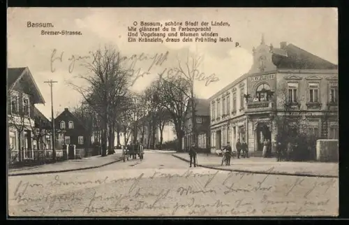 AK Bassum, Restaurant H. W. Pleuss in der Bremer-Strasse